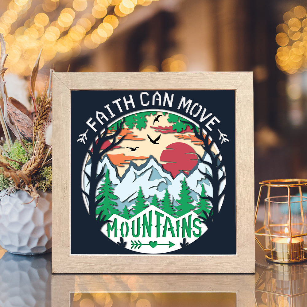 Mountain – 3D Landscape Paper Cut Shadow Box File - Cricut File - (8x8 inches) - VEKTOR KRAFT