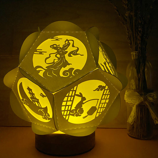 Mid Autumn - 3D Pentagon Lantern File - Cricut File - VEKTOR KRAFT
