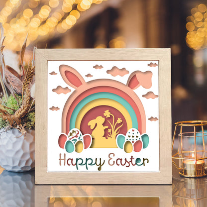 Happy Easter 3 – 3D Shadow Box SVG File for Cricut & Silhouette