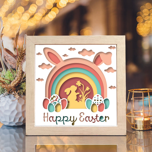 Happy Easter 3 – 3D Shadow Box SVG File for Cricut & Silhouette