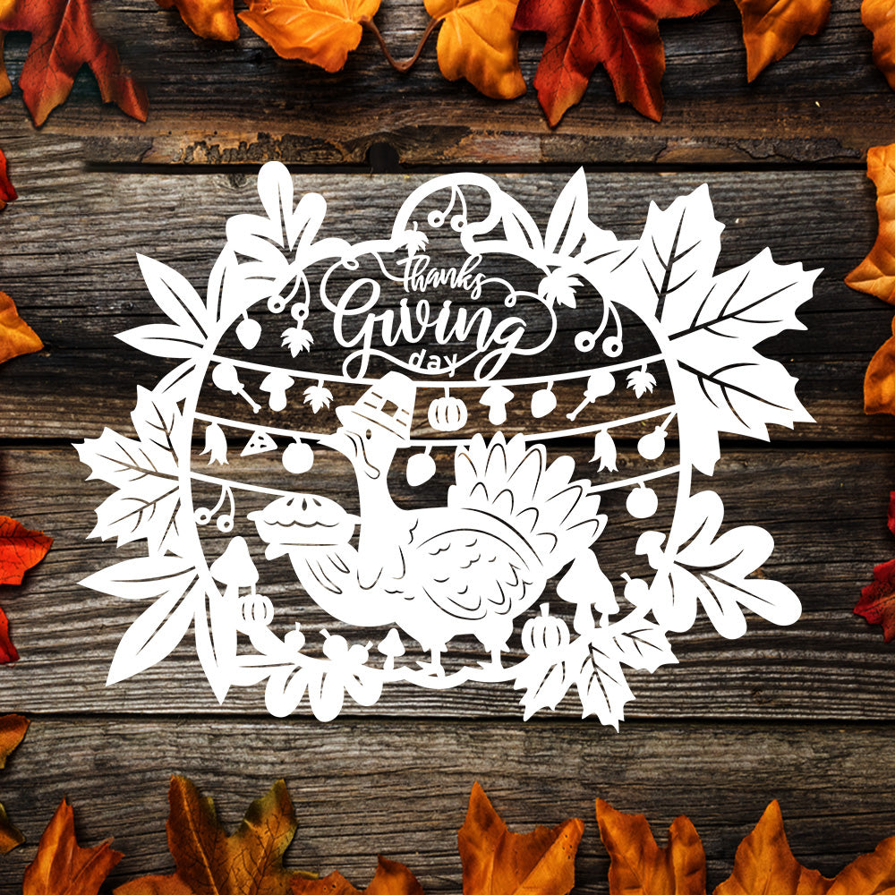 Thanksgiving Day 1 – Kirigami – 3D Lightbox SVG File for Cricut & Silhouette