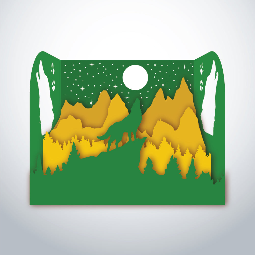 Wolf – 3D Pop-Up Card SVG File for Cricut & Silhouette