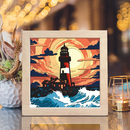 Lighthouse 13 – 3D Shadow Box SVG File for Cricut & Silhouette