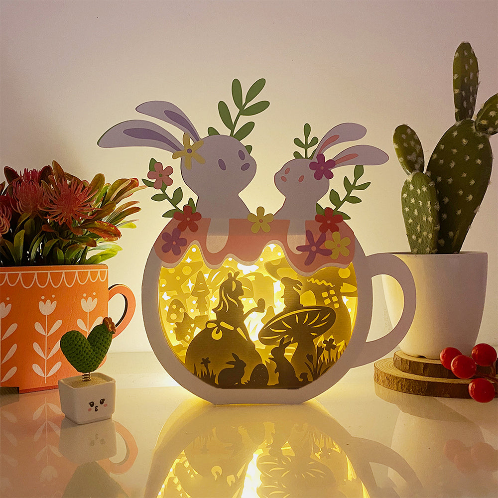 Happy Easter – 3D Bunny Cup Box File - Cricut File - VEKTOR KRAFT
