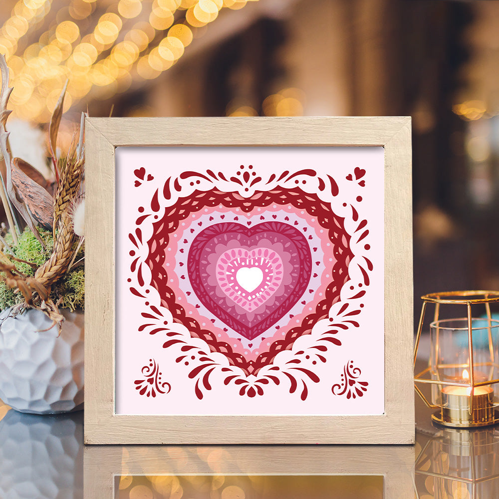 Heart Victorian – 3D Shadow Box SVG File for Cricut & Silhouette