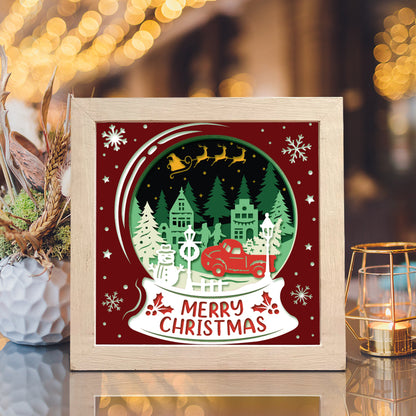 Christmas Snowball Landscape 4 – 3D Shadow Box SVG File for Cricut & Silhouette