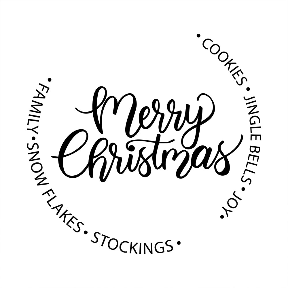 Merry Christmas Round - Christmas Cricut File - VEKTOR KRAFT