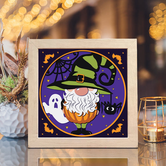 Halloween Gnome 2 – 3D Halloween Paper Cut Shadow Box File - Cricut File - (8x8 inches) - VEKTOR KRAFT