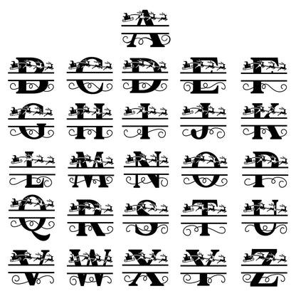 Christmas Alphabet Monogram – 3D Lightbox SVG File for Cricut & Silhouette