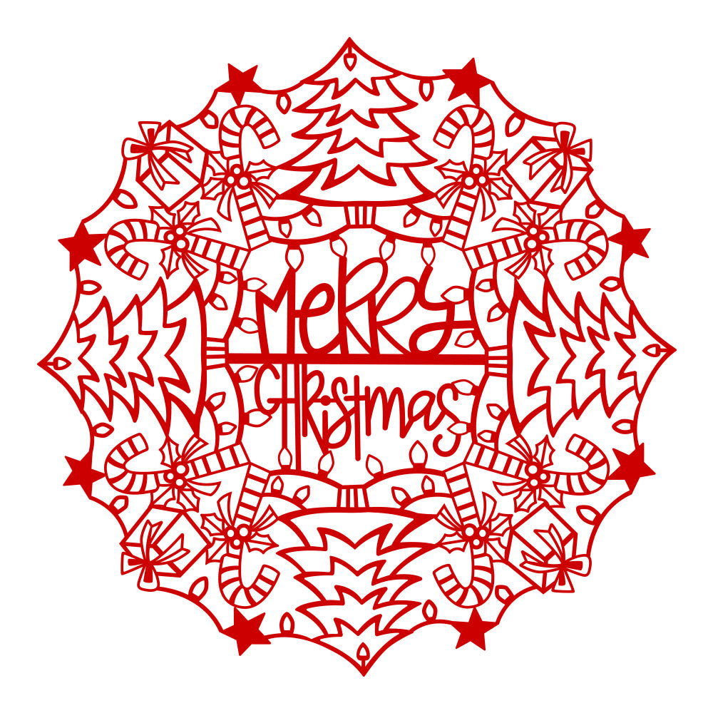 Christmas Mandala - Christmas Cricut File - VEKTOR KRAFT