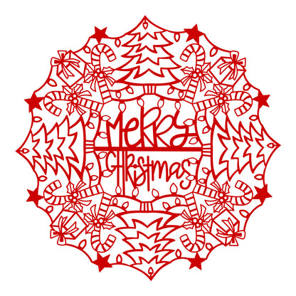 Christmas Mandala - Christmas Cricut File - VEKTOR KRAFT