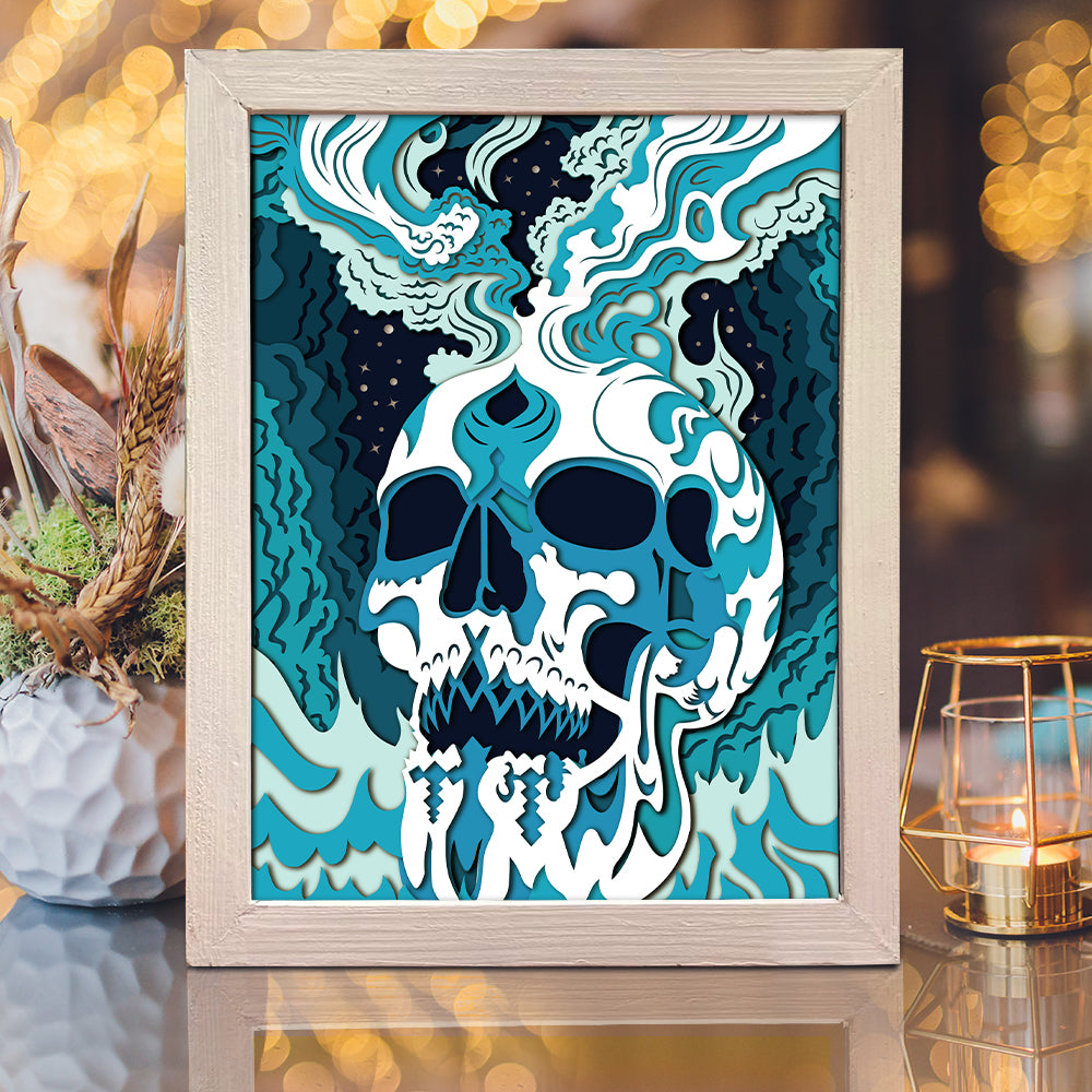 Skull 3 – 3D Shadow Box SVG File for Cricut & Silhouette