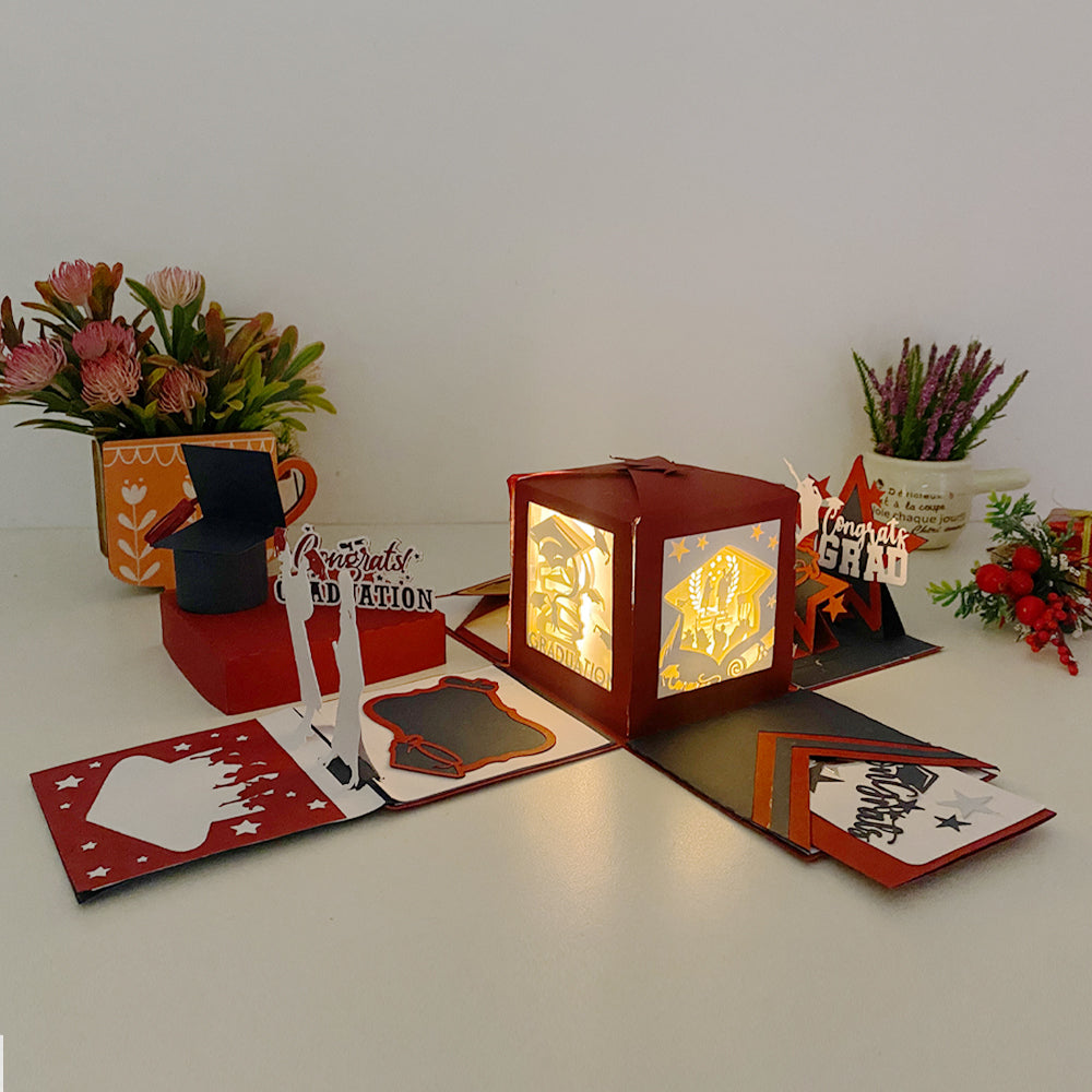 Graduation 4 – 3D Box SVG File for Cricut & Silhouette