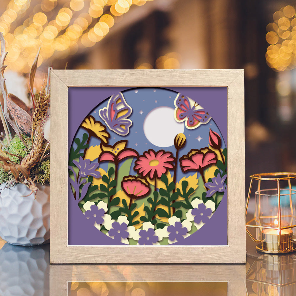 Butterfly Garden – 3D Shadow Box SVG File for Cricut & Silhouette