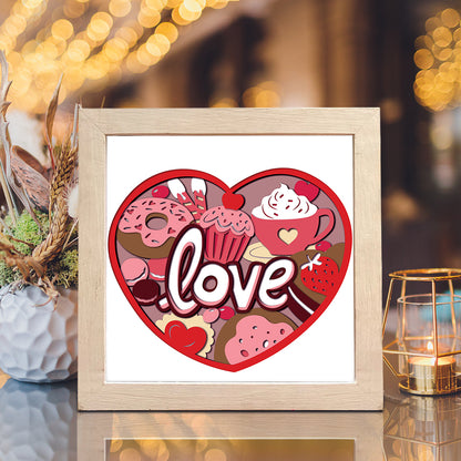 Cake Love – 3D Shadow Box SVG File for Cricut & Silhouette