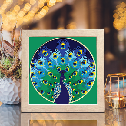 Peacock 2 – 3D Shadow Box SVG File for Cricut & Silhouette