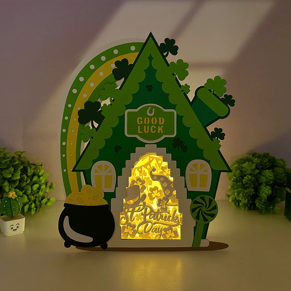 St.Patrick's Day 3 – 3D House Box 3 File - Cricut File - VEKTOR KRAFT