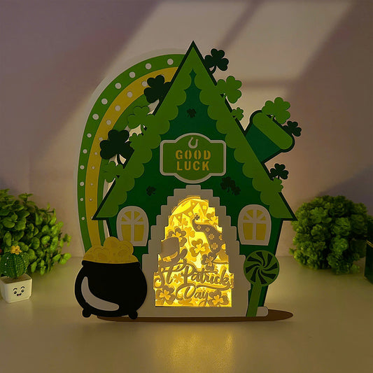 St.Patrick's Day 3 – 3D House Box 3 File - Cricut File - VEKTOR KRAFT