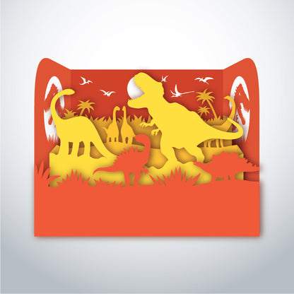 Dinosaur – 3D Pop-Up Card SVG File for Cricut & Silhouette