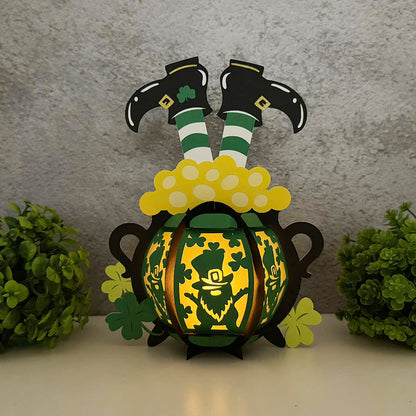 Lucky Cauldron - 3D St. Patrick's Day Paper Cut Lantern File  - Cricut File  - VEKTOR KRAFT