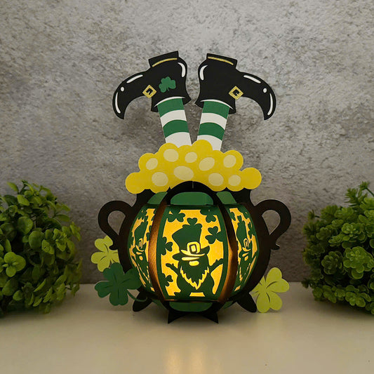 Lucky Cauldron - 3D St. Patrick's Day Paper Cut Lantern File  - Cricut File  - VEKTOR KRAFT