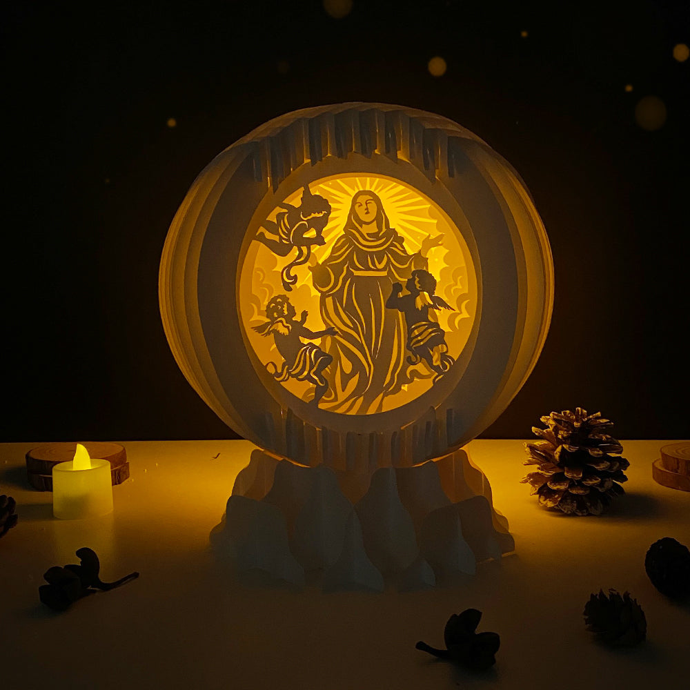 Assumption of Mary – 3D Pop-Up Card SVG File for Cricut & Silhouette