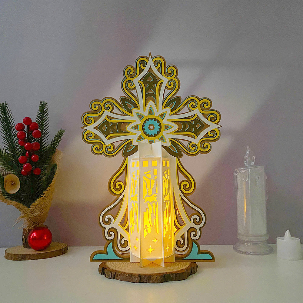 Cross 2 Jesus - 3D Lantern File - Cricut File  - VEKTOR KRAFT