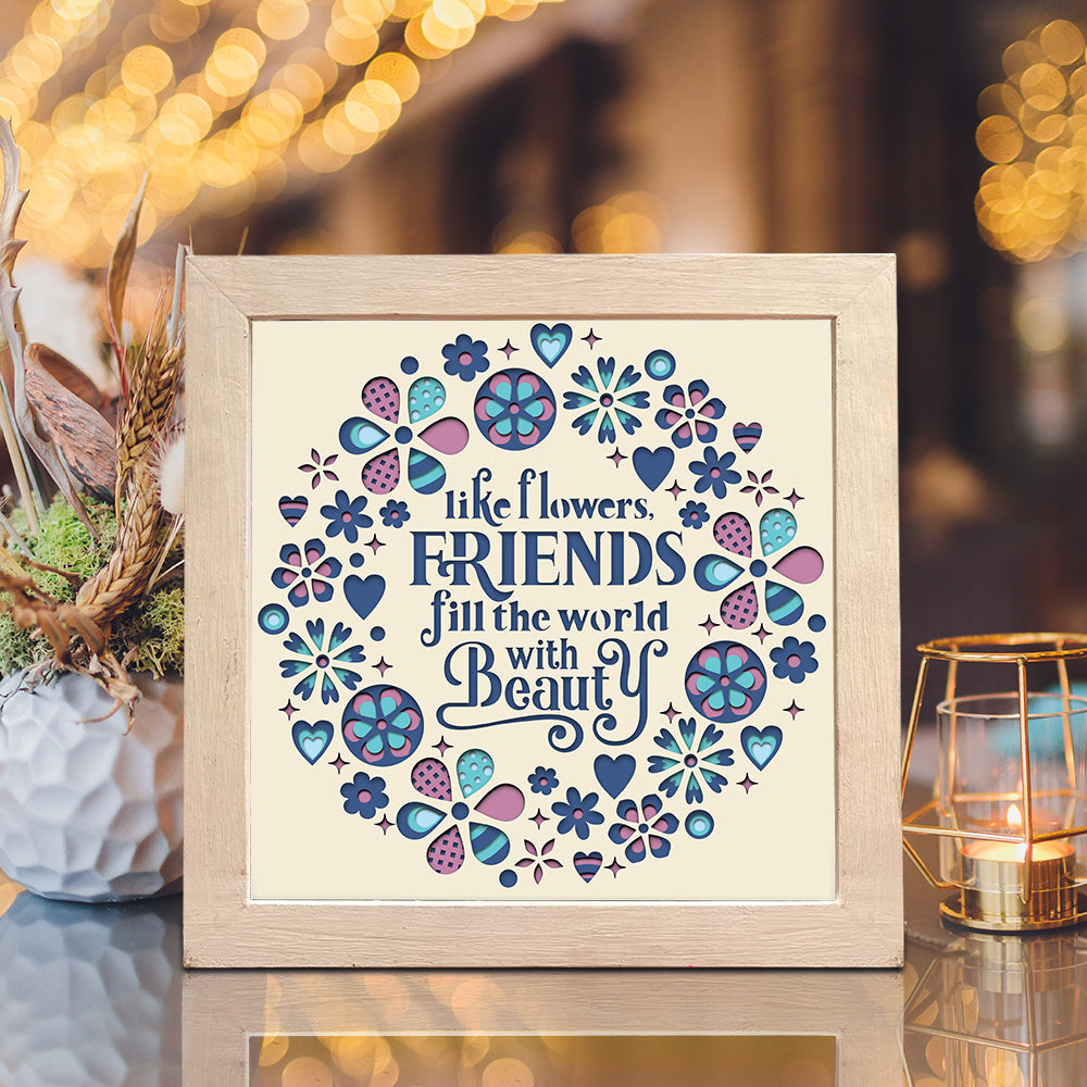 Friendship Quote – 3D Shadow Box SVG File for Cricut & Silhouette