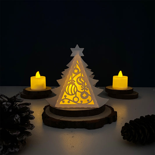 Xmas 5 - 3D Pine Lantern File - Cricut File - VEKTOR KRAFT