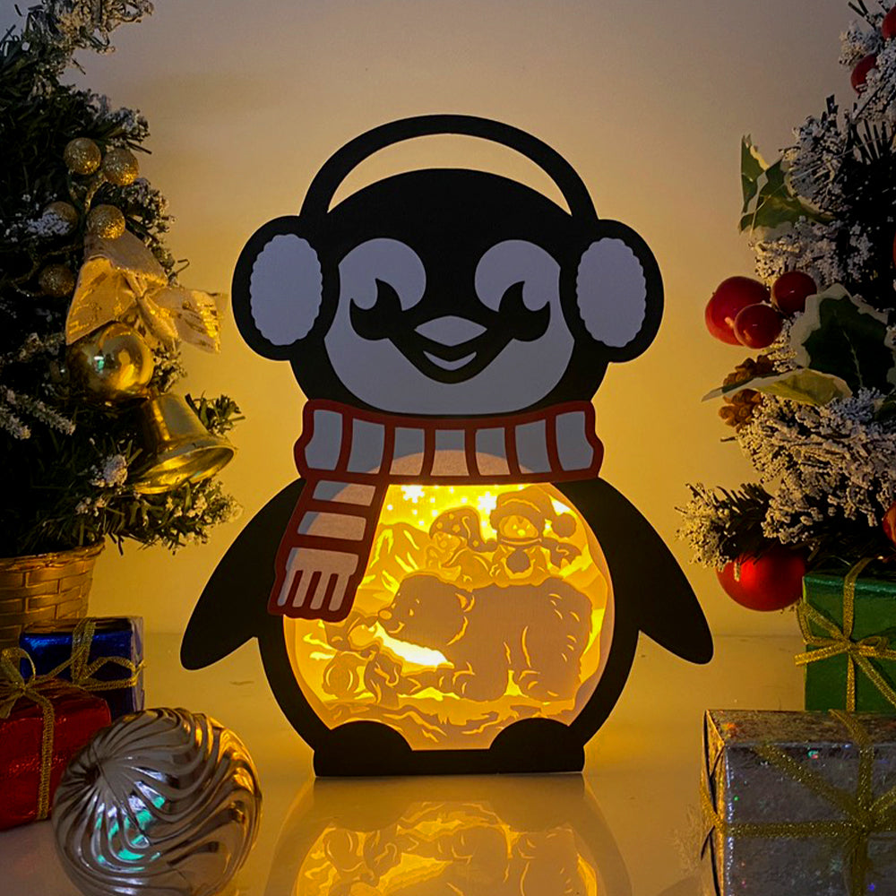 Penguin 2 – 3D Box SVG File for Cricut & Silhouette