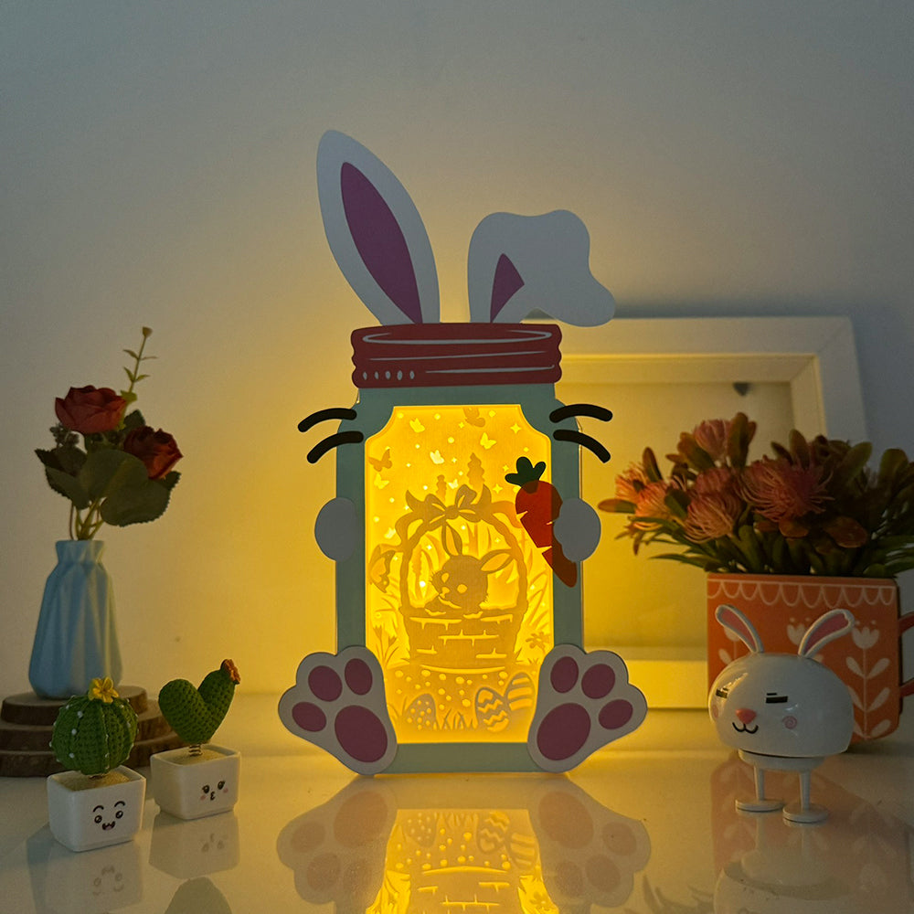 Easter 2 – 3D Bunny Mason Jar Box File - Cricut File - VEKTOR KRAFT
