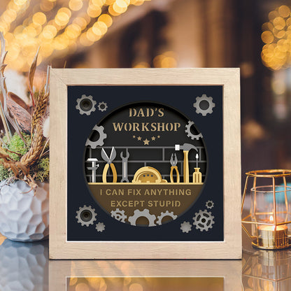 Dad's Workshop – 3D Shadow Box SVG File for Cricut & Silhouette
