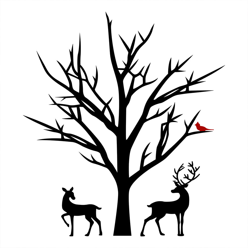 Deer Cardinal Winter Christmas Ornament – 3D Lantern SVG File for Cricut & Silhouette