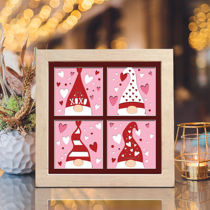 Gnome Love 7 – 3D Shadow Box SVG File for Cricut & Silhouette