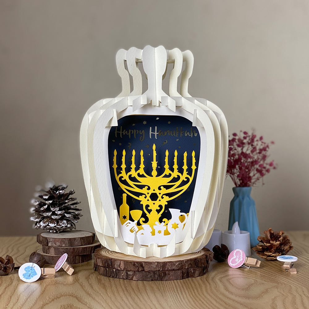 Hanukkah – 3D Pop-Up Card SVG File for Cricut & Silhouette