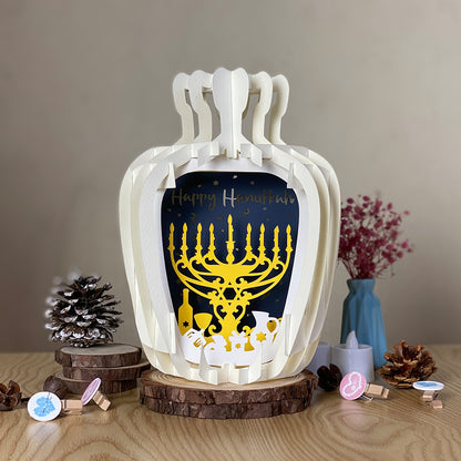 Hanukkah – 3D Pop-Up Card SVG File for Cricut & Silhouette