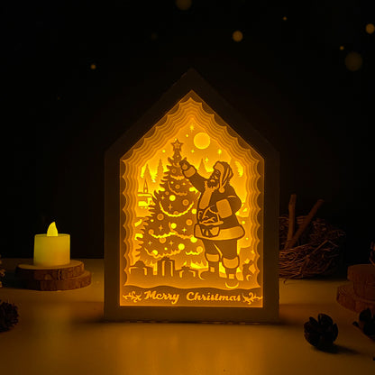Merry Christmas 3 – 3D Box SVG File for Cricut & Silhouette