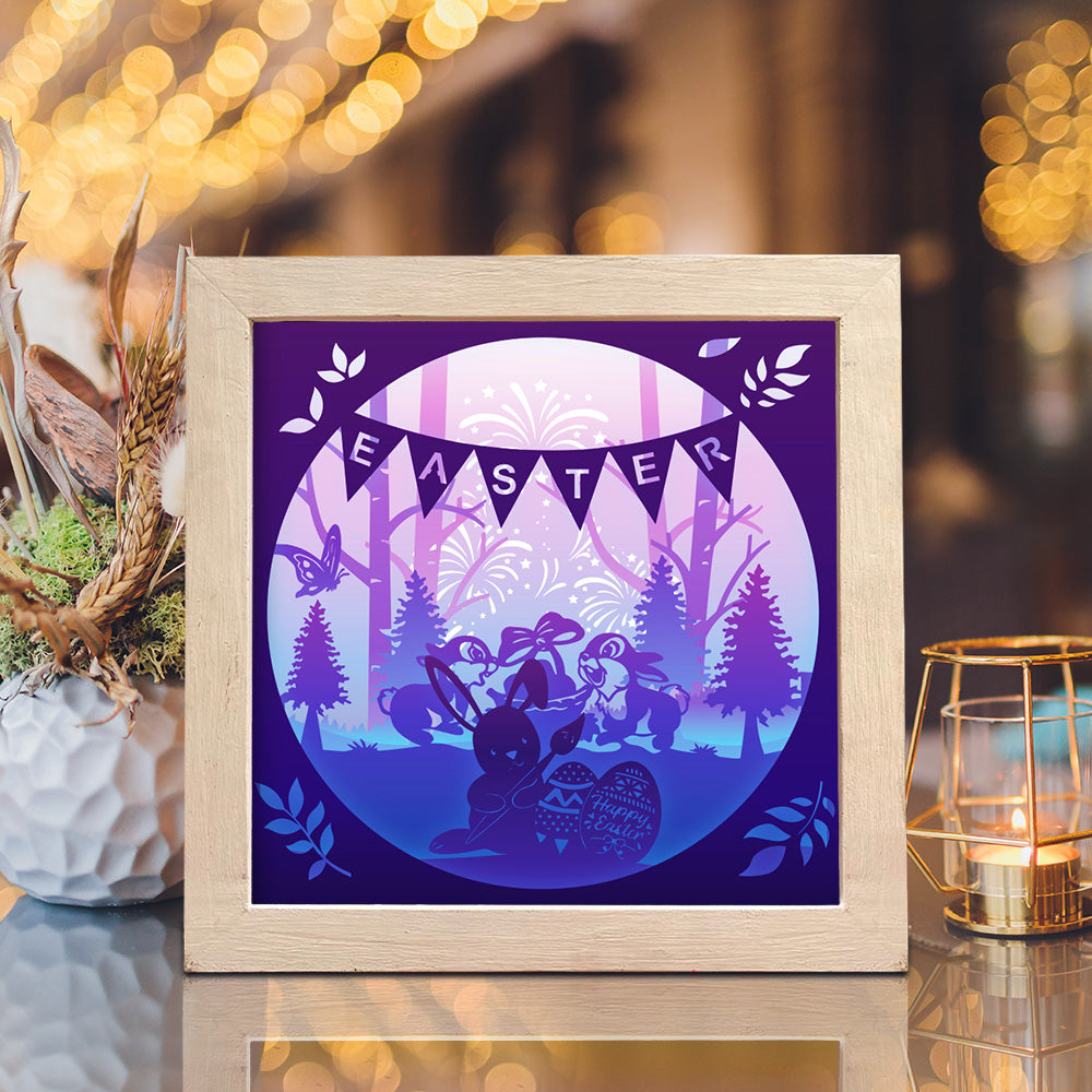 Easter 9 - 3D Easter Papercut Lightbox File - Cricut File - VEKTOR KRAFT