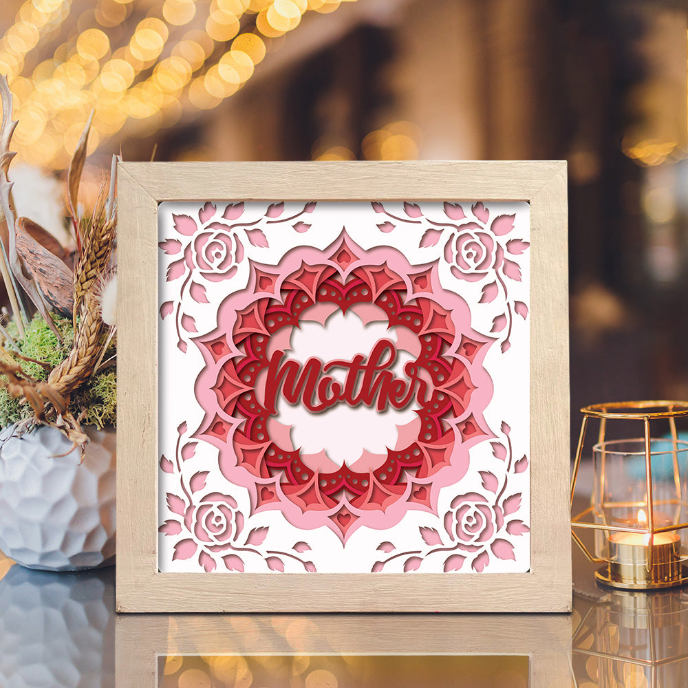 Mother Mandala – 3D Shadow Box SVG File for Cricut & Silhouette