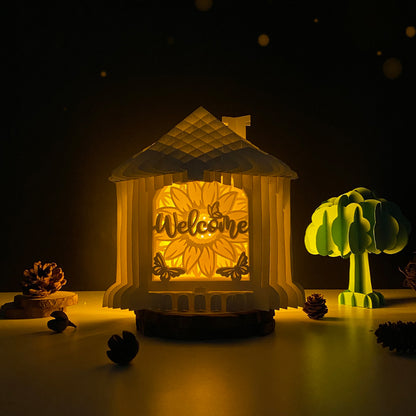 Welcome – 3D Pop-Up Card SVG File for Cricut & Silhouette