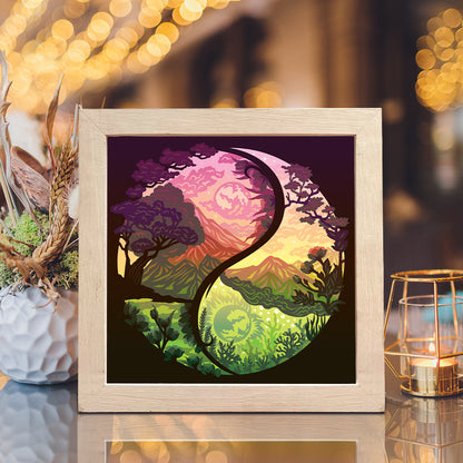 Yin Yang 3 – 3D Lightbox SVG File for Cricut & Silhouette