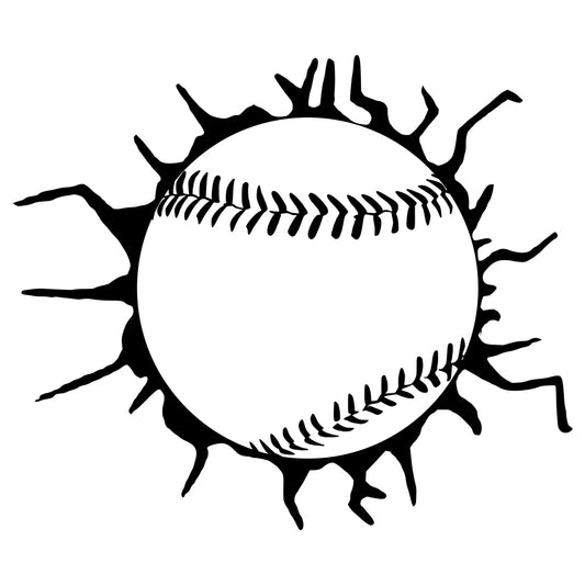 Cracked Glass Baseball - Cricut File - VEKTOR KRAFT