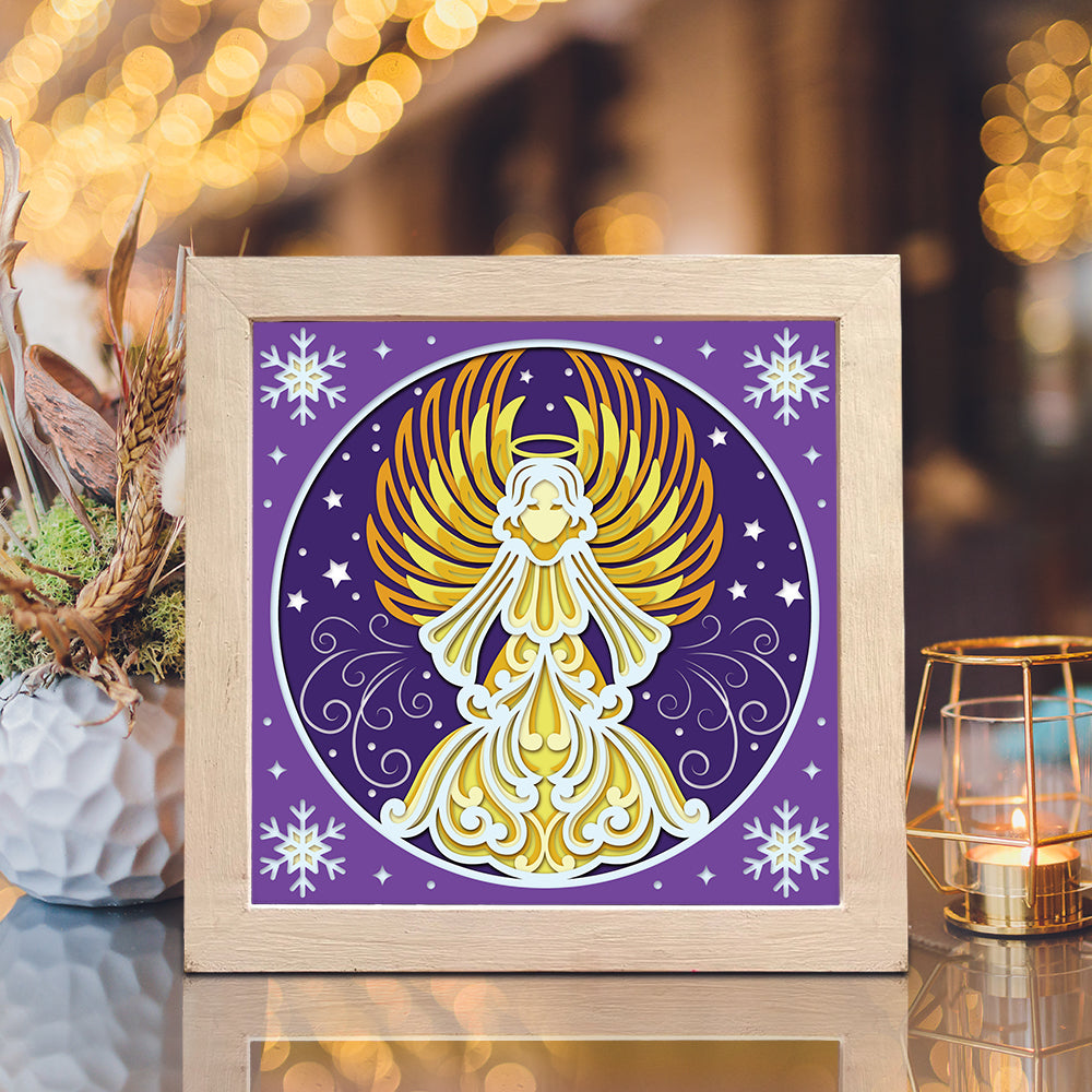 Angel 4 – 3D Shadow Box SVG File for Cricut & Silhouette