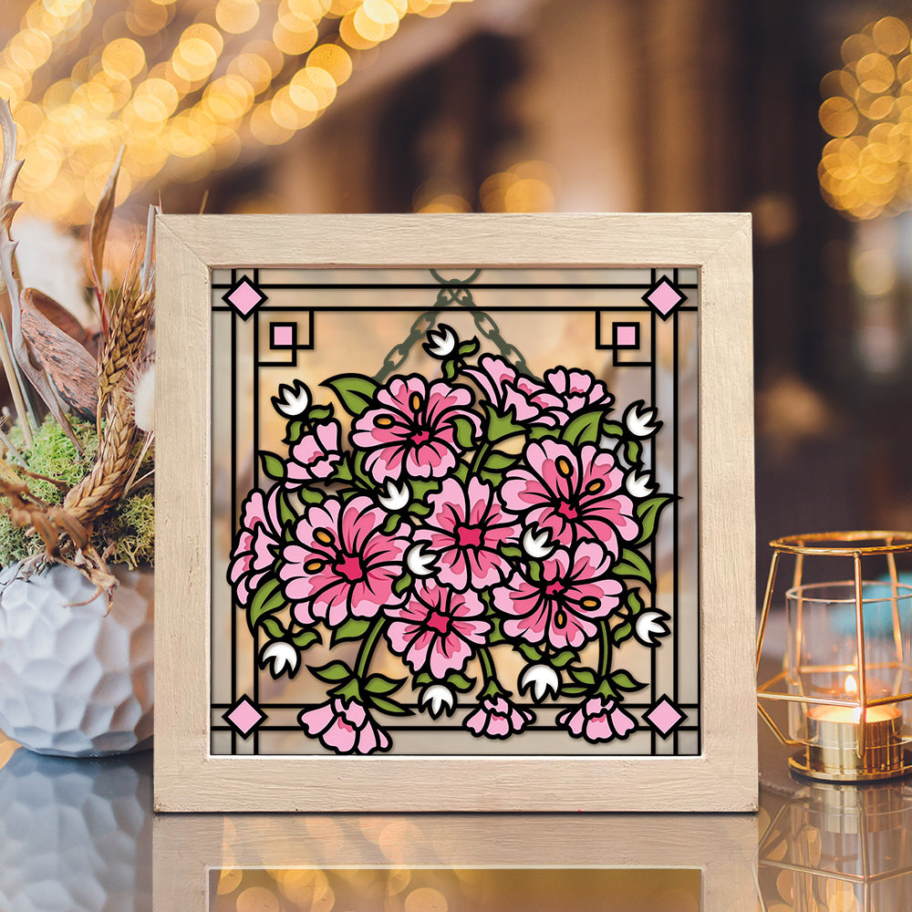 Flowers – 3D Shadow Box SVG File for Cricut & Silhouette