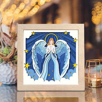 Angel 5 – 3D Shadow Box SVG File for Cricut & Silhouette