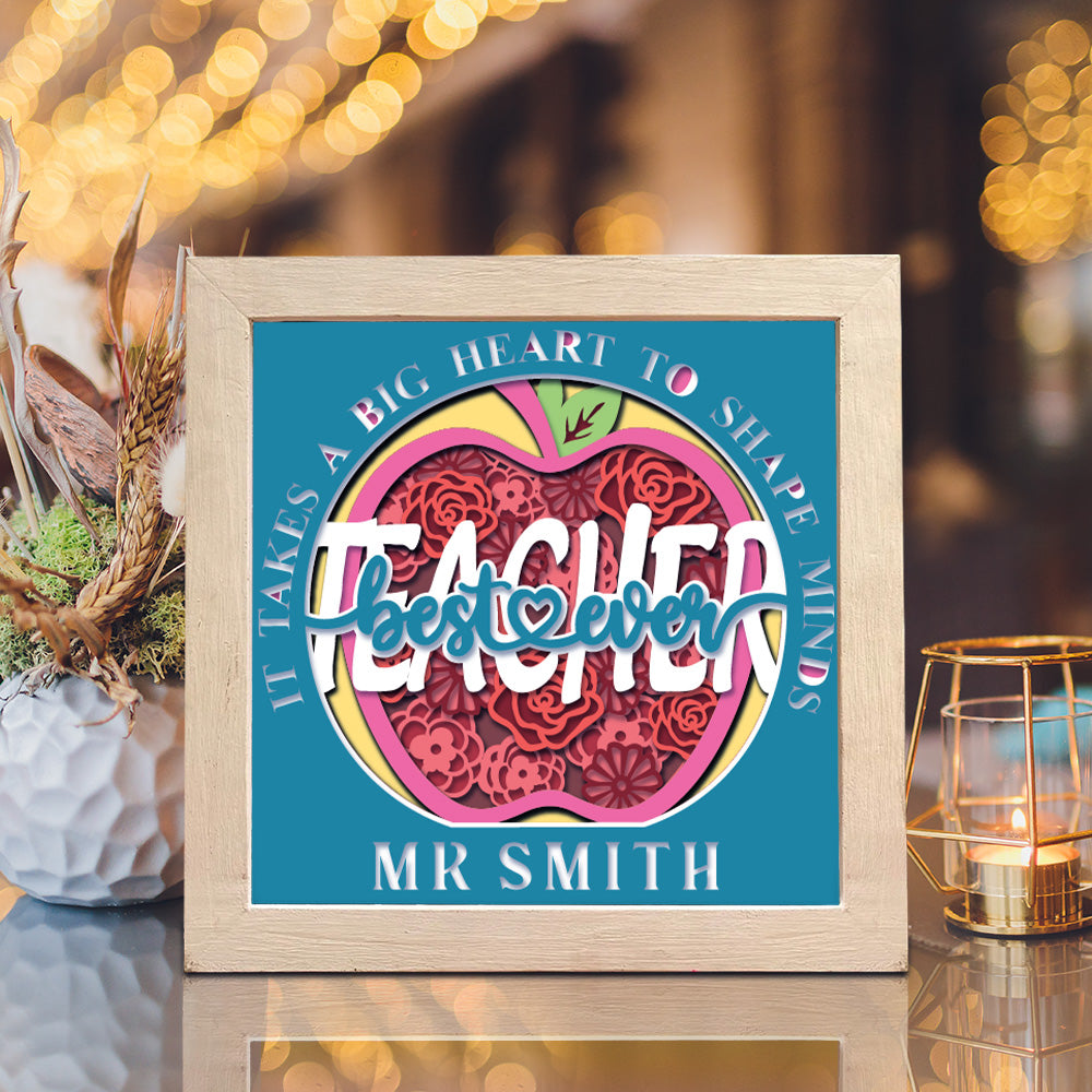 Teacher 2 – 3D Paper Cut Shadow Box File - Cricut File - (8x8 inches) - VEKTOR KRAFT