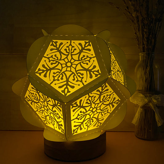 Snowflake - 3D Pentagon Lantern File - Cricut File - VEKTOR KRAFT