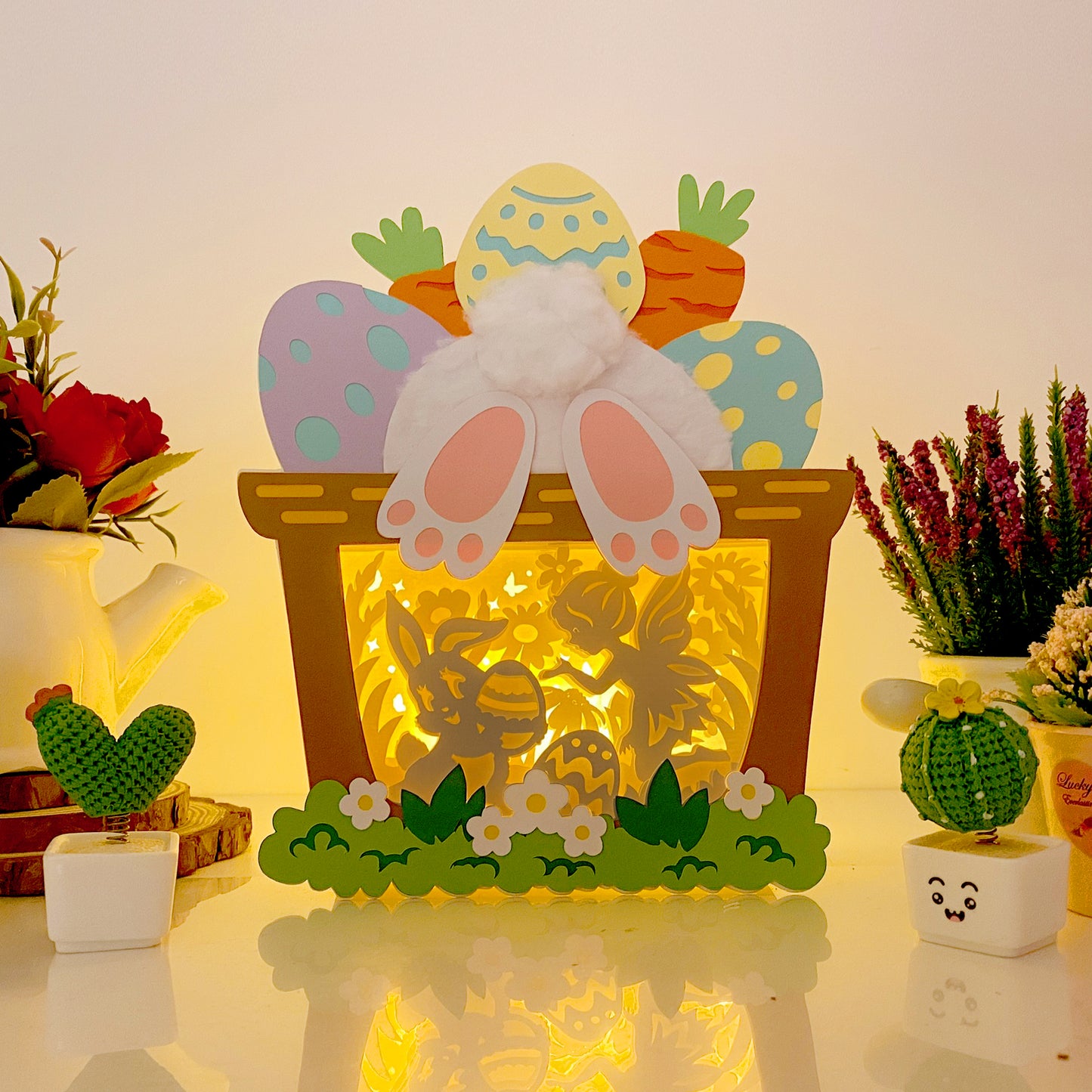 Easter Bunny 2 – 3D Easter Basket Box File - Cricut File - VEKTOR KRAFT