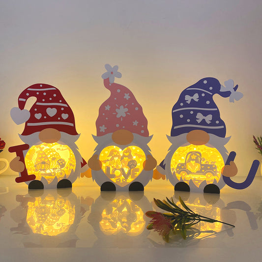 Pack 3 Gnome Love  – 3D Gnome Love Box File - Cricut File - VEKTOR KRAFT