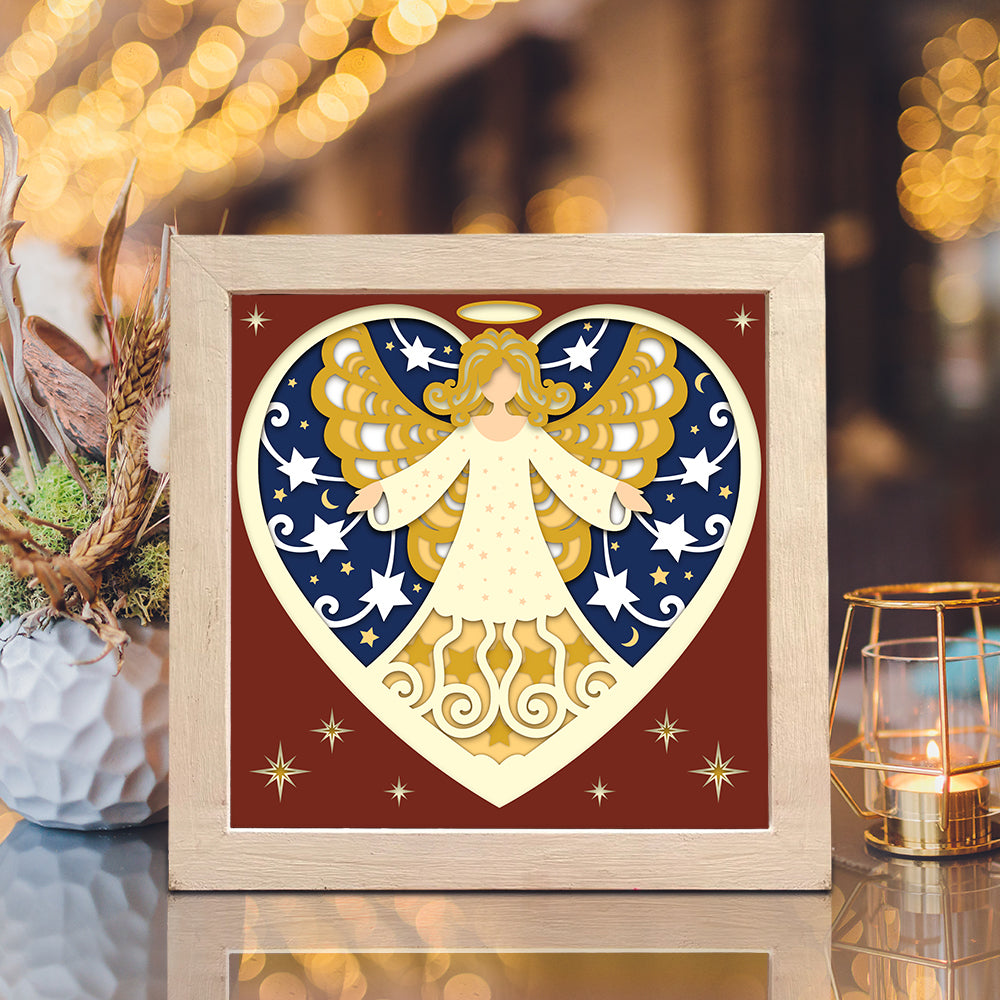 Angel 2 – 3D Shadow Box SVG File for Cricut & Silhouette